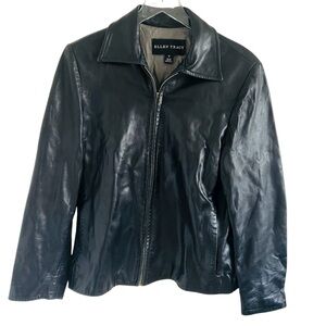 Ellen Tracy Black Genuine Leather Jacket